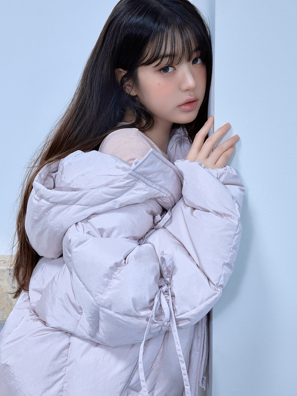 RIBBON DOWN SHORT PADDING LAVENDER