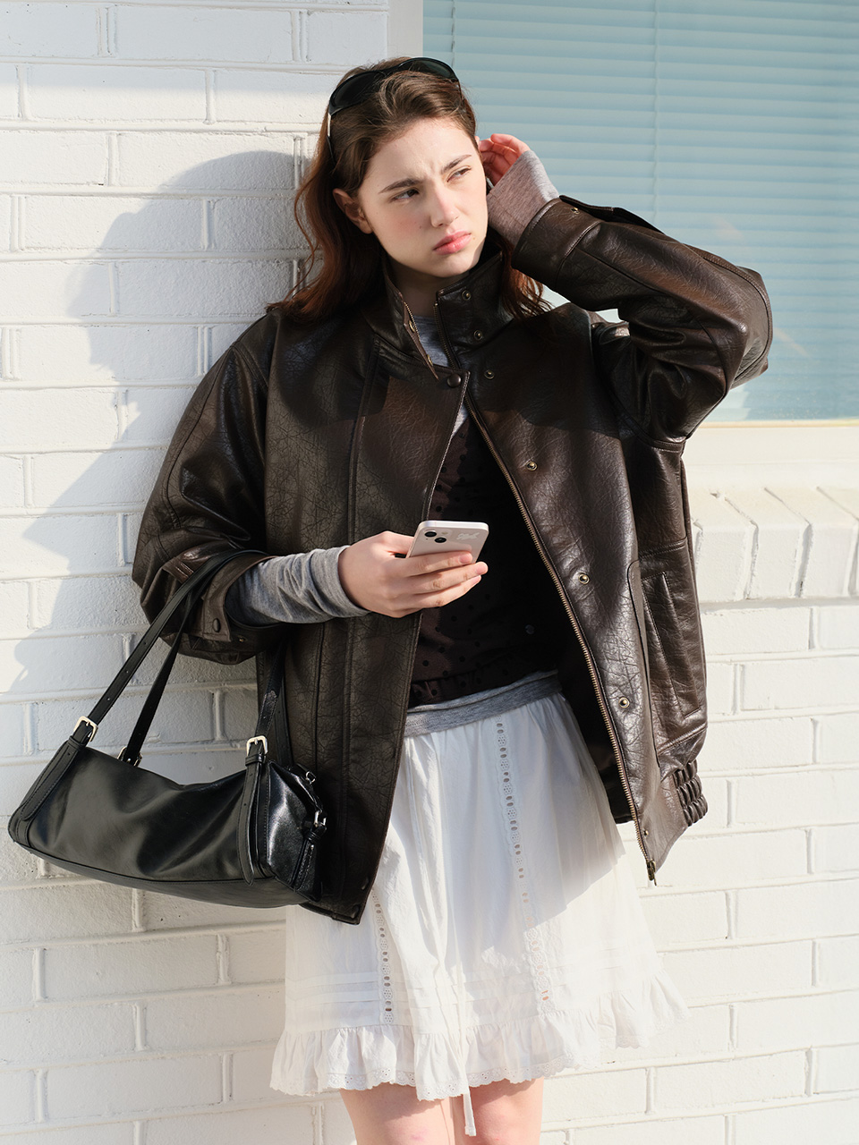 COTTON LACE MINI SKIRT WHITE