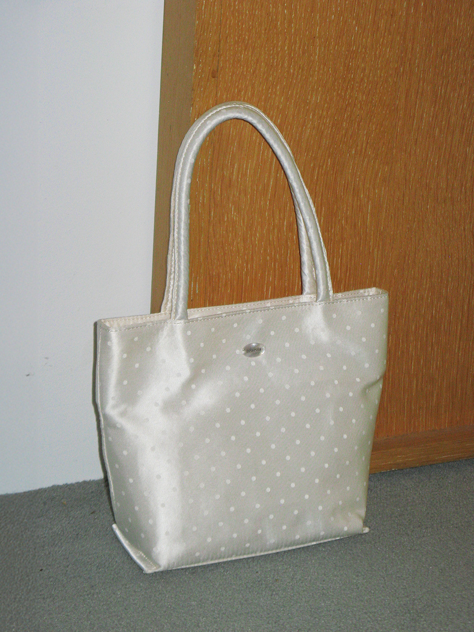 DOT SATIN MINI TOTE BAG IVORY
