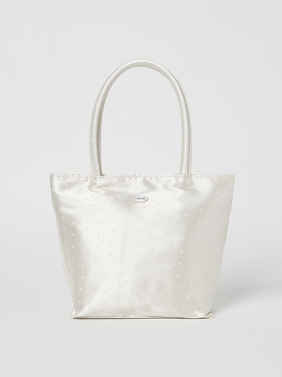 DOT SATIN MINI TOTE BAG IVORY