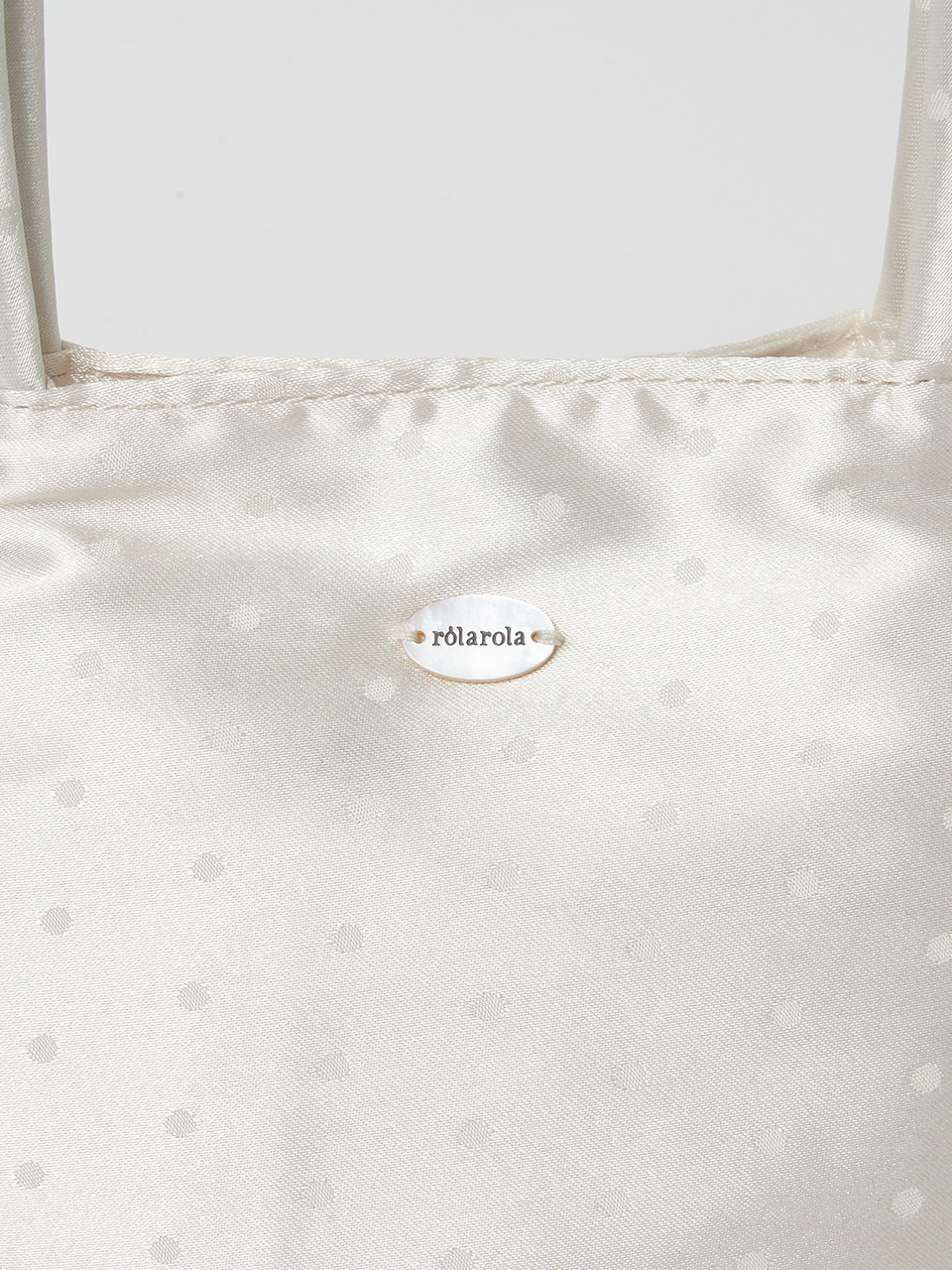 DOT SATIN MINI TOTE BAG IVORY