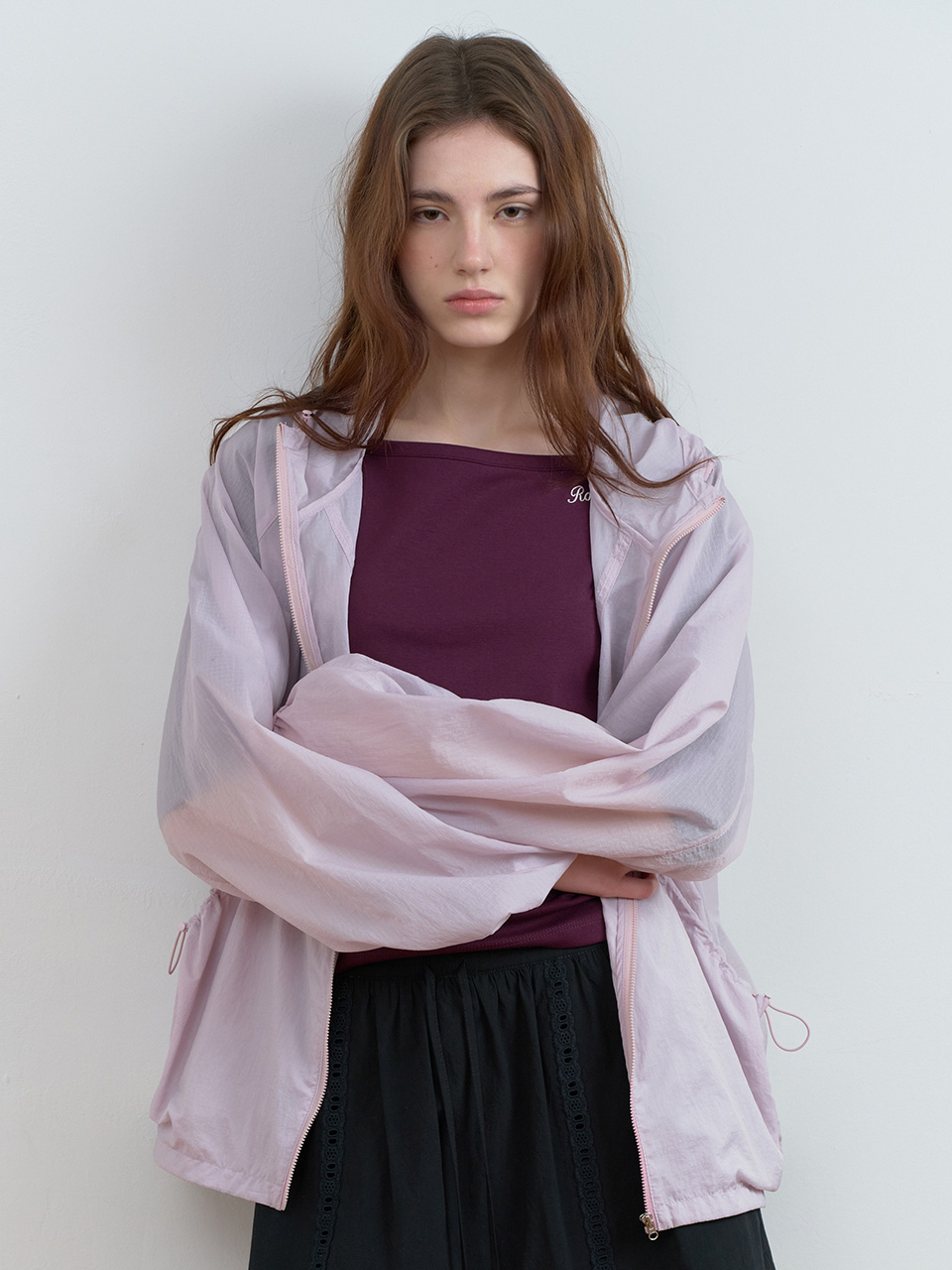 HOODED WIND JACKET PINK