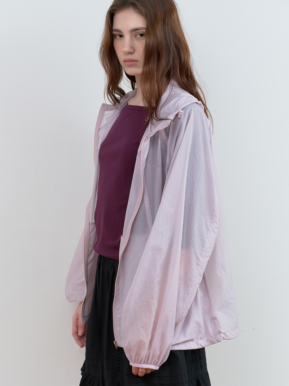 HOODED WIND JACKET PINK