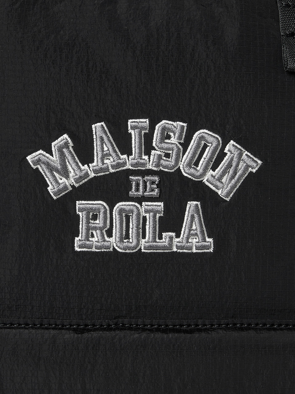 MAISON DE ROLA CAMPUS LOGO BACKPACK BLACK