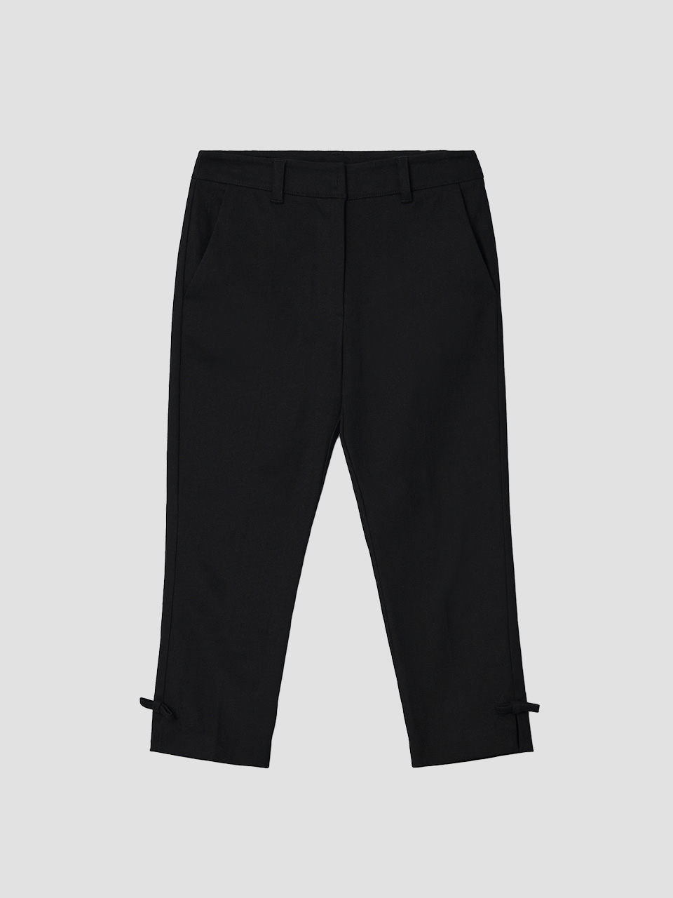 RIBBON CAPRI PANTS BLACK