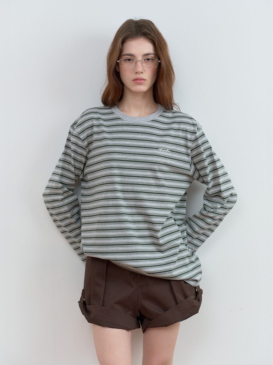 TURN UP SHORT PANTS BROWN