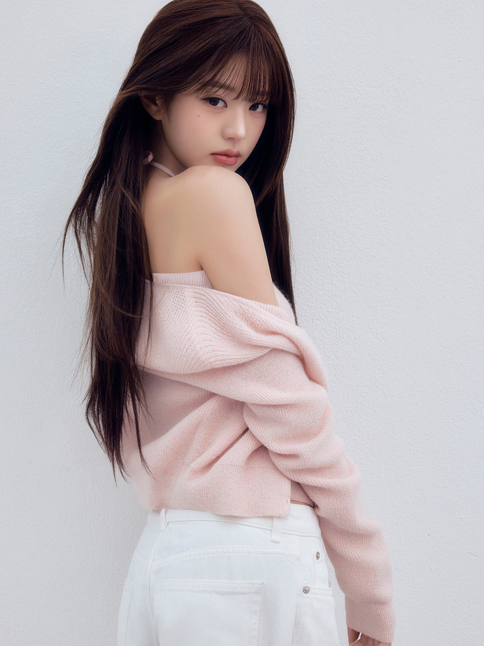 HALTER CARDIGAN SET PINK