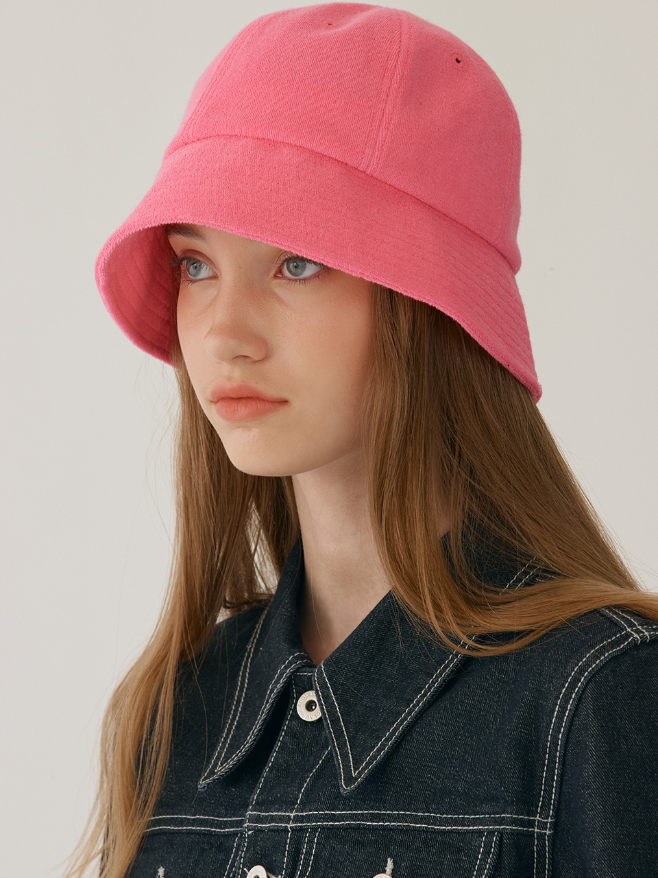 TERRY BUCKET HAT PINK