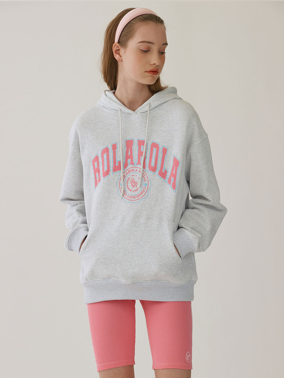 ROLA ARCHIVE HOOD T-SHIRT LIGHT GRAY