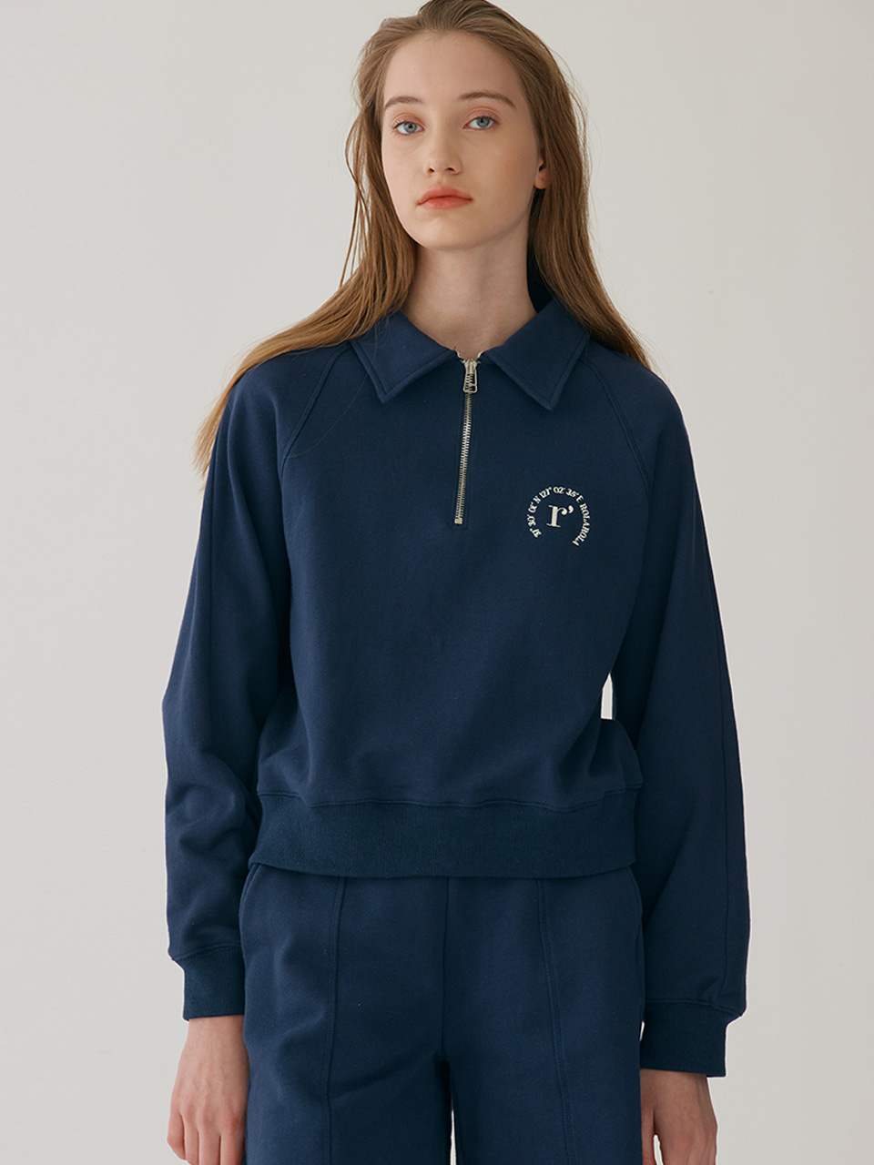 HALF ZIPUP SWEATSHIRT NAVY