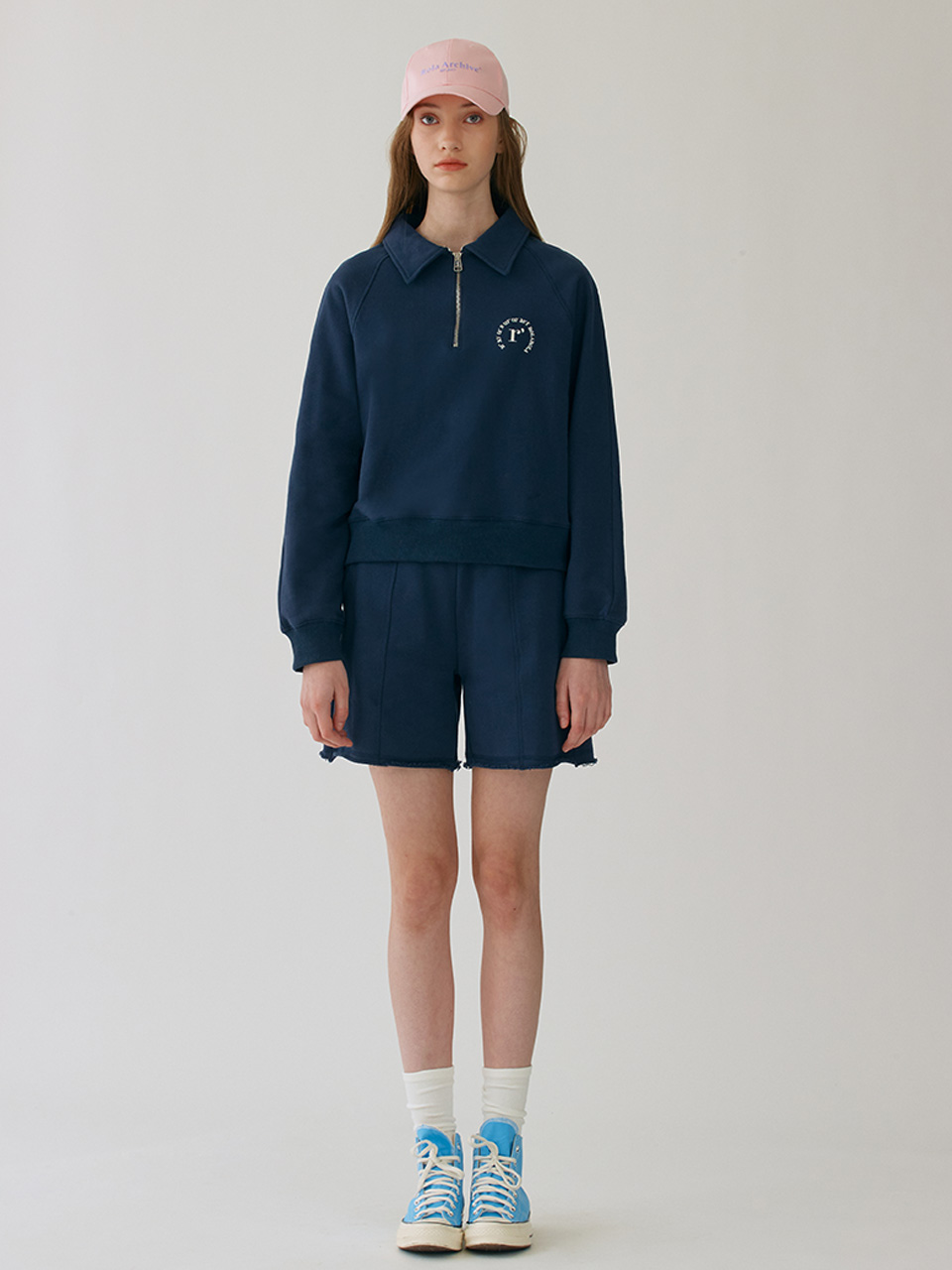 HALF ZIPUP SWEATSHIRT NAVY