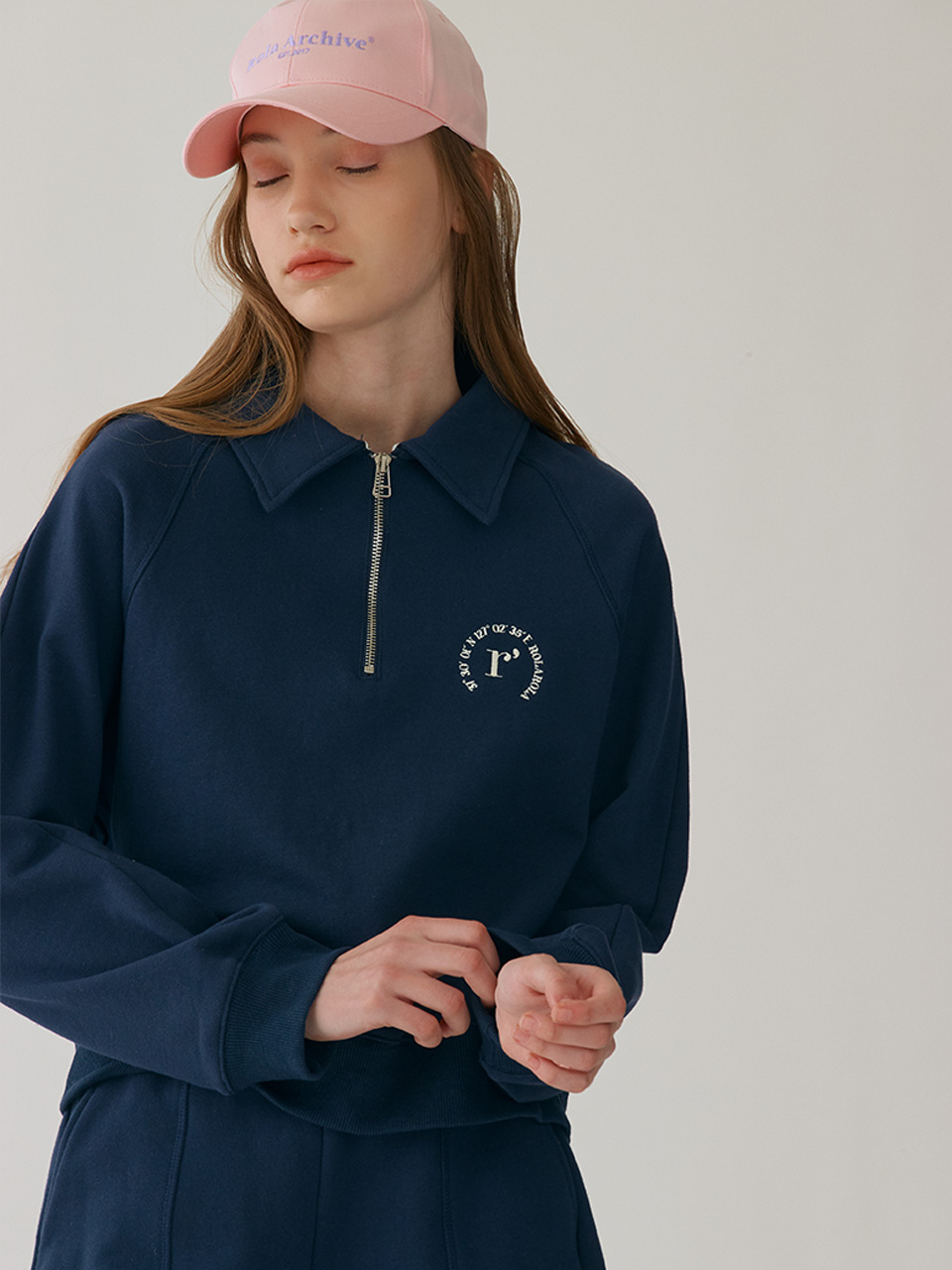 HALF ZIPUP SWEATSHIRT NAVY