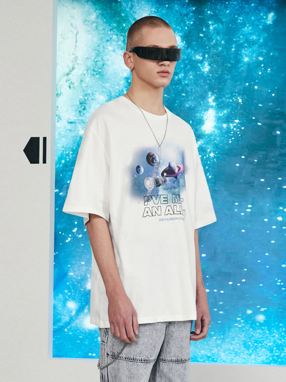 (TS-21323) R:LOL GALAXY T-SHIRT WHITE