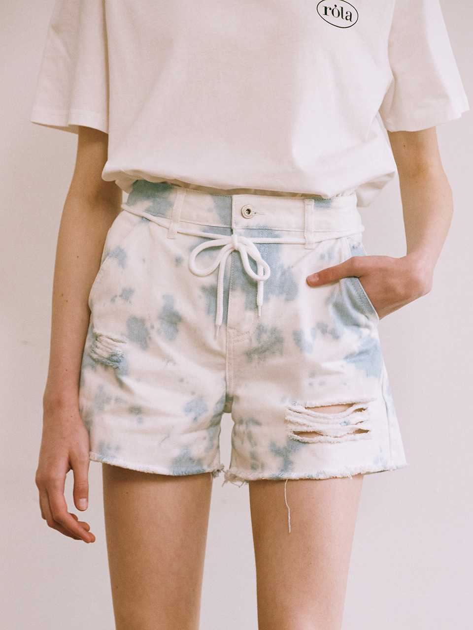 TIE-DYE SHORT PANTS BLUE