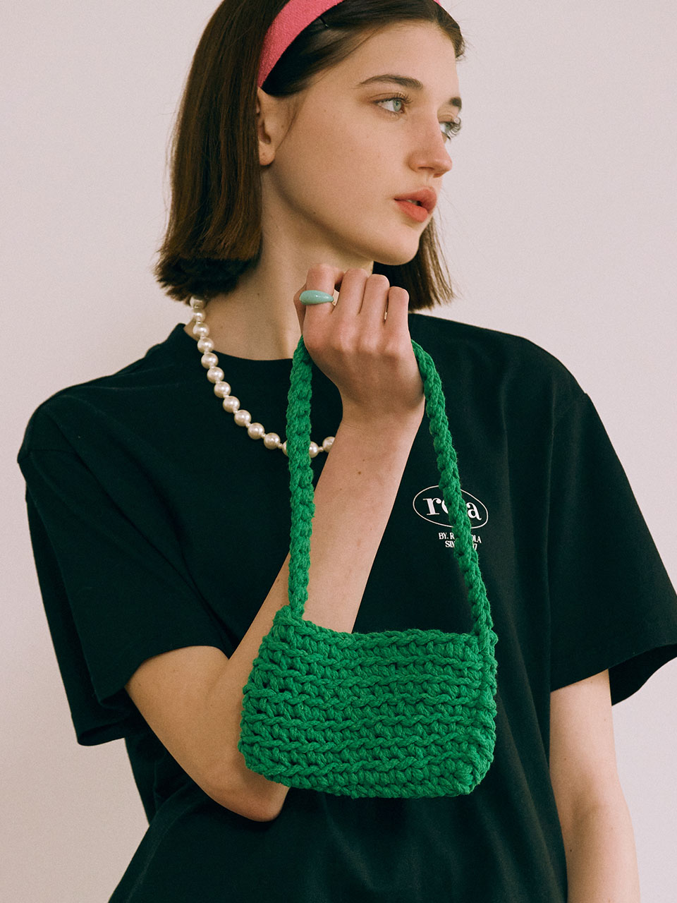 KNIT BAG GREEN