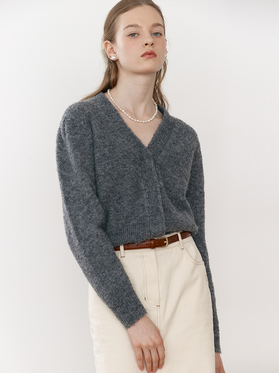 BOUCLE CARDIGAN GRAY