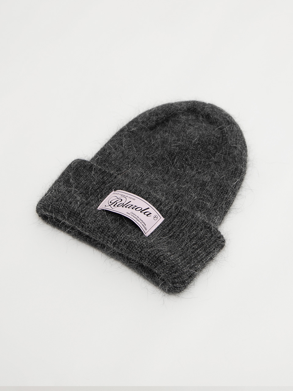 ANGORA BEANIE CHARCOAL