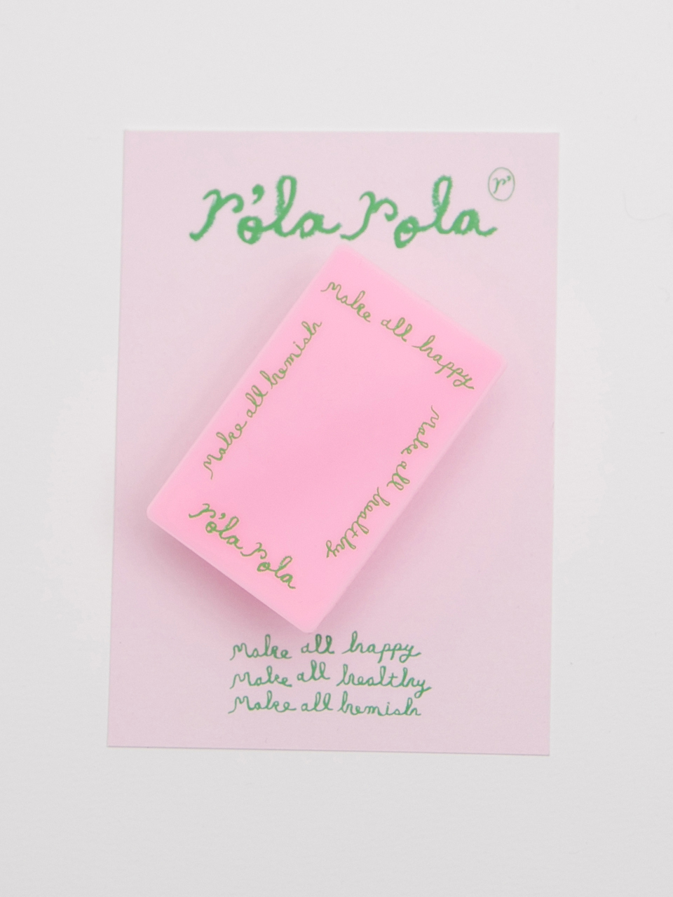 [ROLAROLA X SAKI] LETTERING GRIP TOK LIGHT PINK