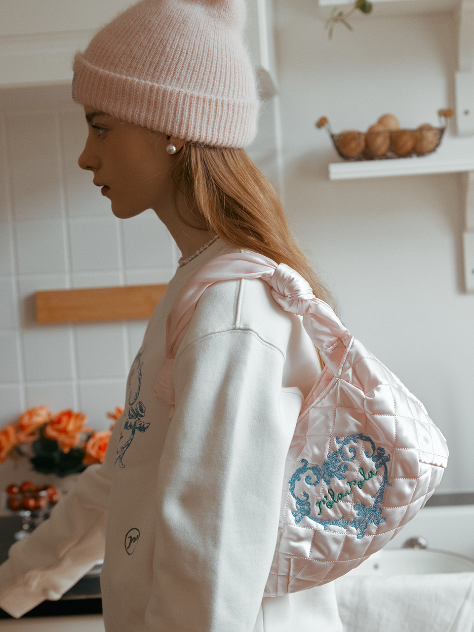 [ROLAROLA X SAKI] SHOLDER BAG LIGHT PINK
