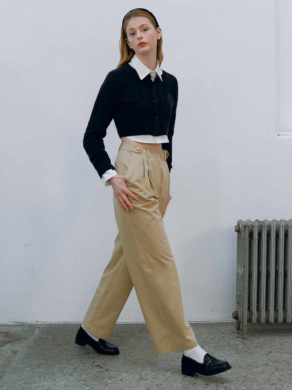 COTTON POCKET PANTS BEIGE