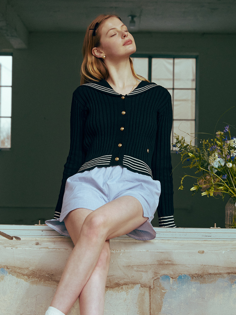 SAILOR CARDIGAN BLACK