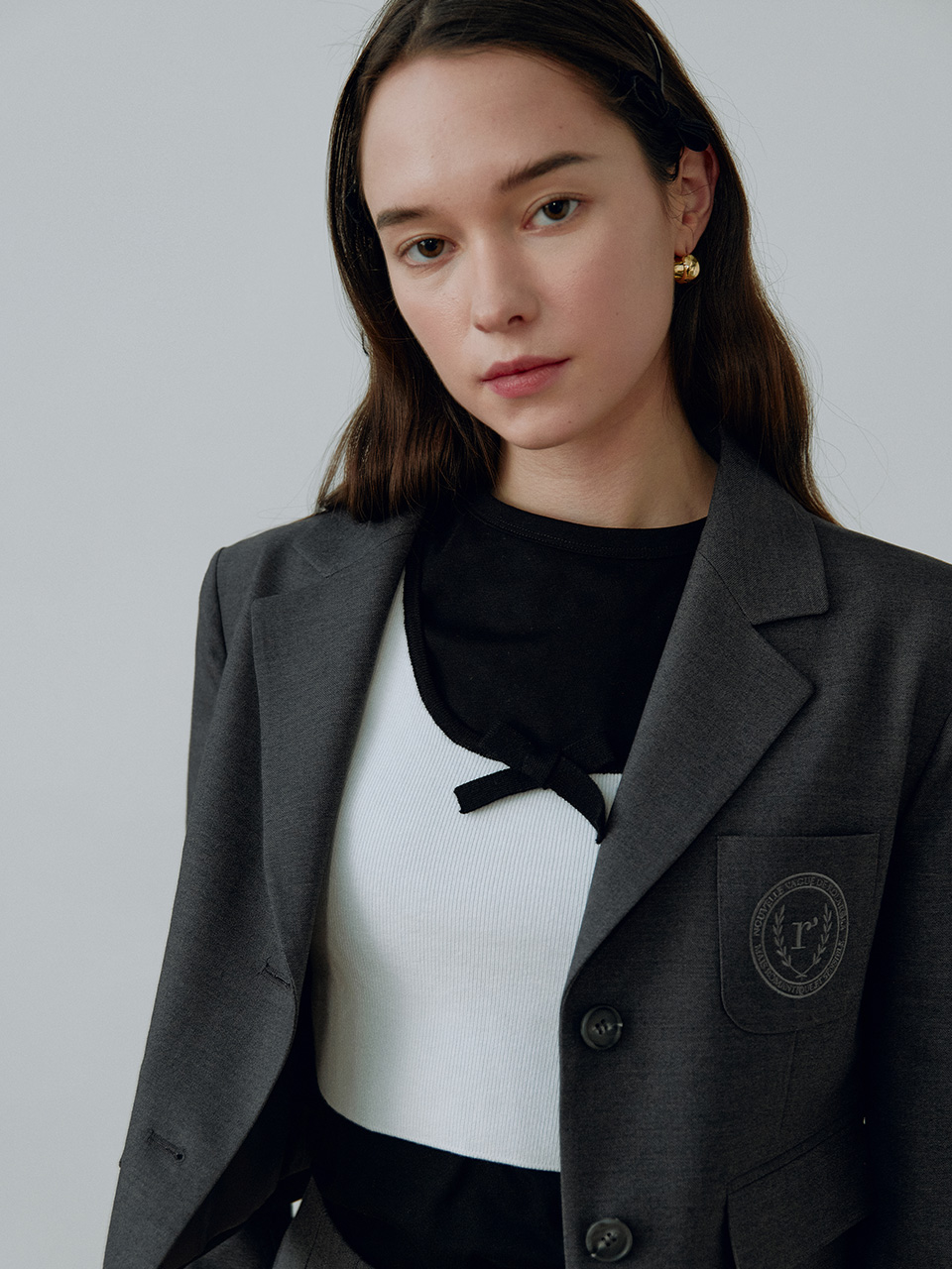 CROP JACKET CHARCOAL