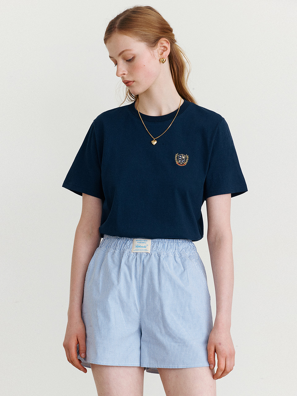 PREPPY LOGO T-SHIRTS NAVY