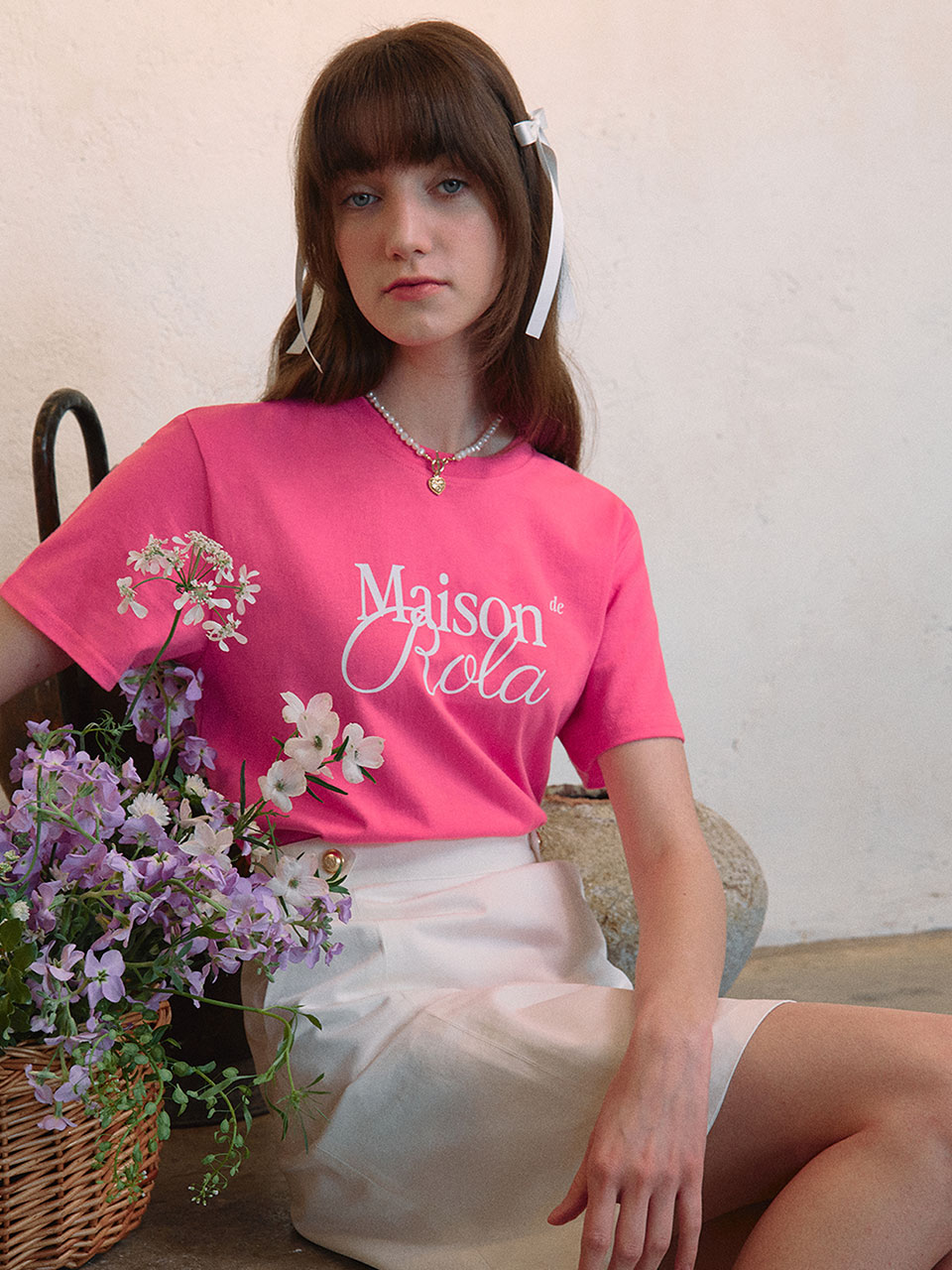 MAISON DE ROLA HALF T-SHIRTS PINK