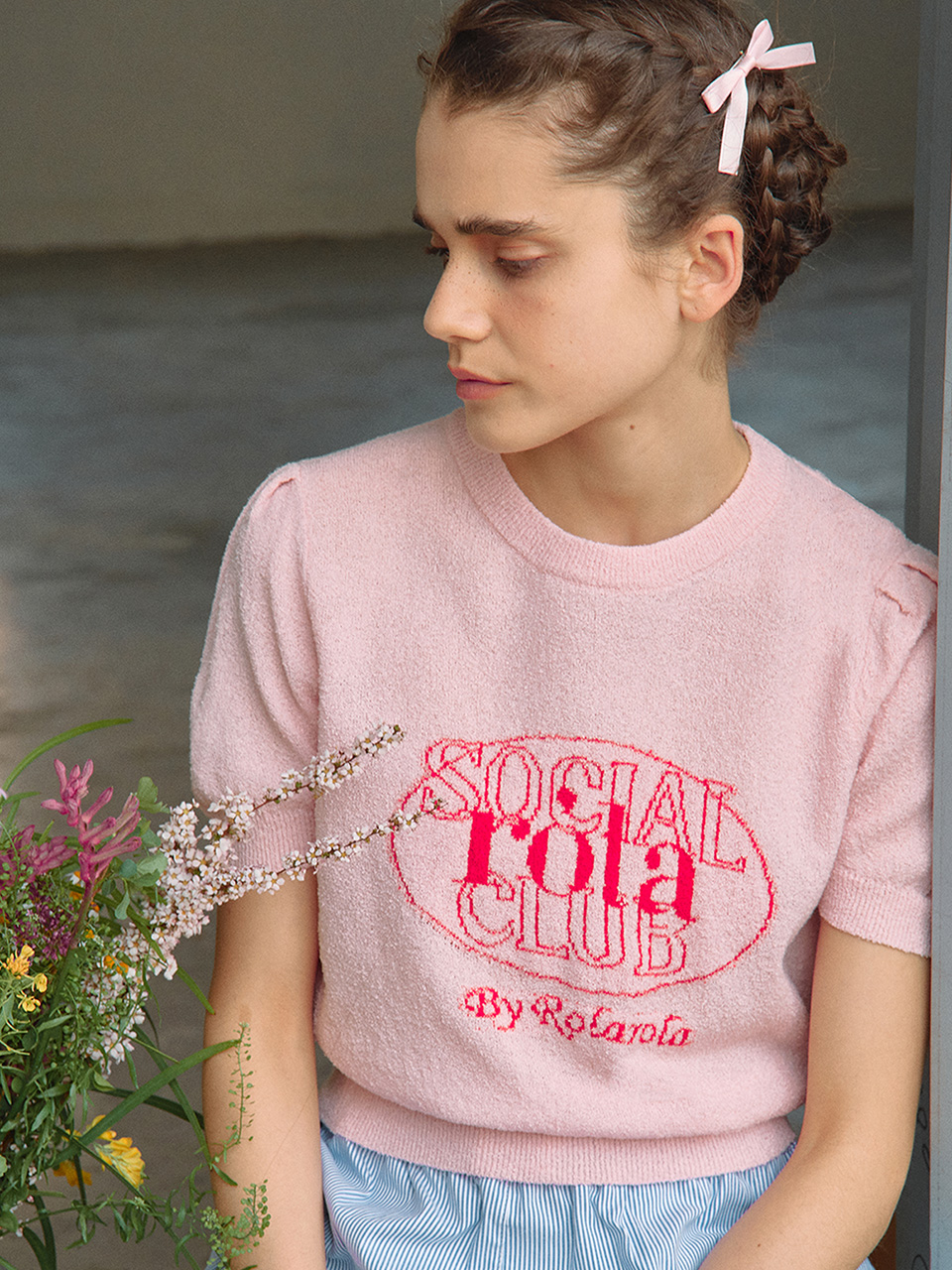 ROLA JACQUARD KNIT PINK