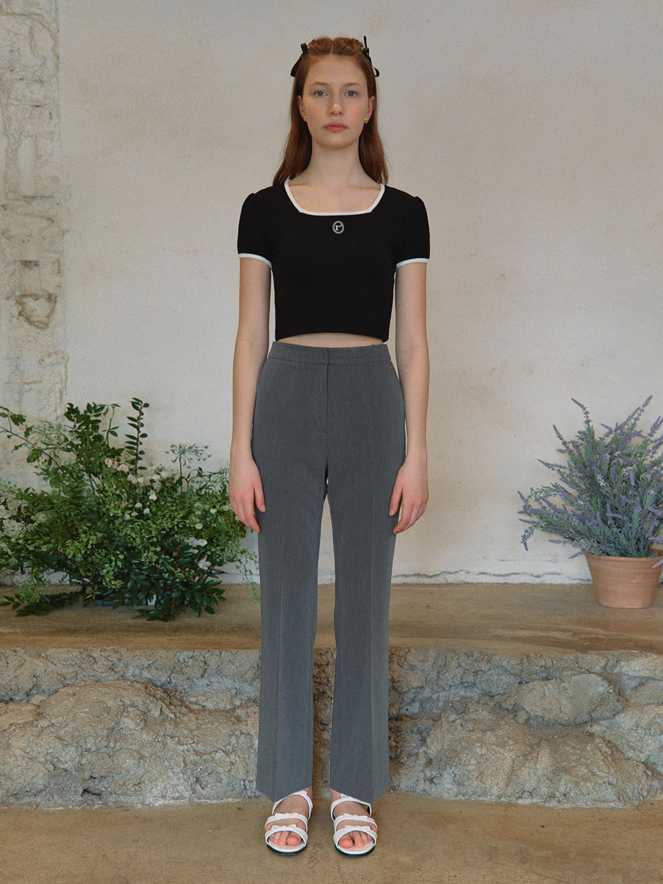 LAYERED PANTS CHARCOAL