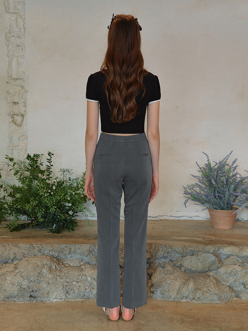 LAYERED PANTS CHARCOAL