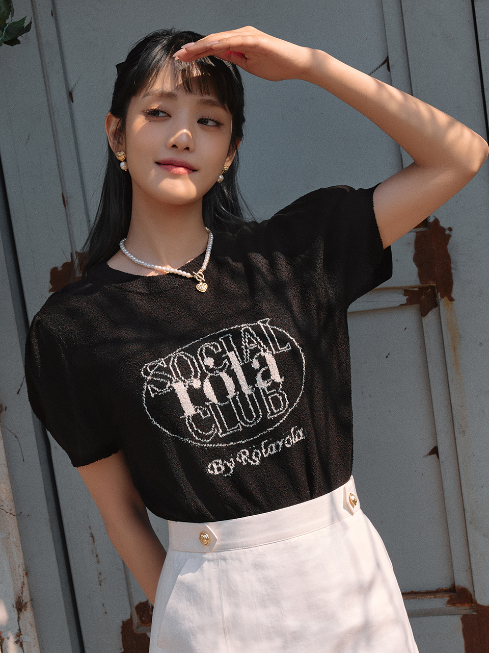 ROLA JACQUARD KNIT BLACK