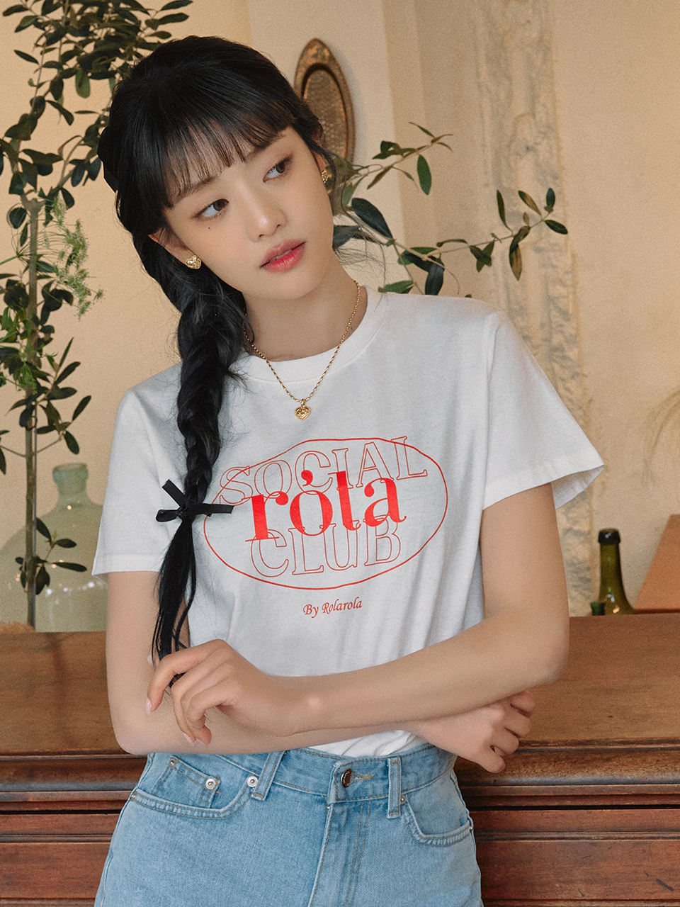 OUTLINE LOGO T-SHIRT WHITE RED