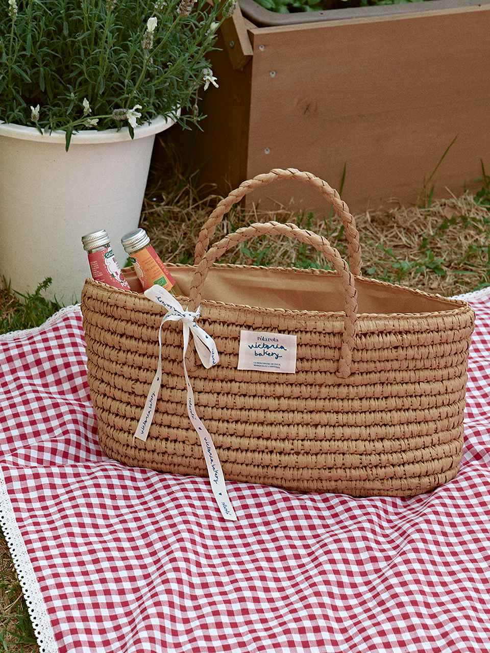 ROLAROLA X VB SUMMER RATTAN BAG BEIGE