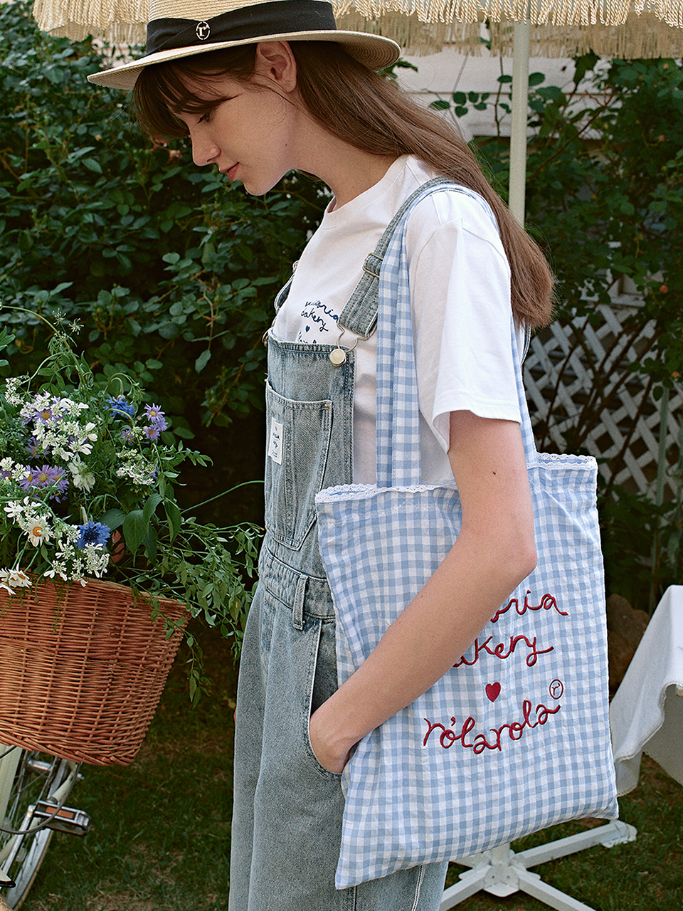 ROLAROLA X VB LOGO ECO BAG LIGHT BLUE