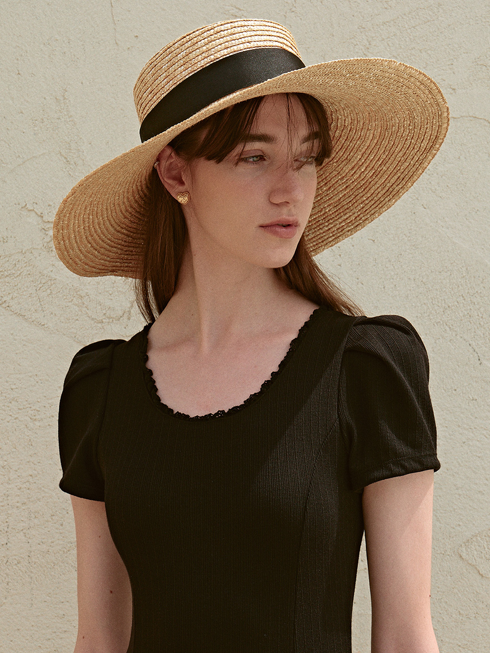 ROLA RATTAN HAT BLACK