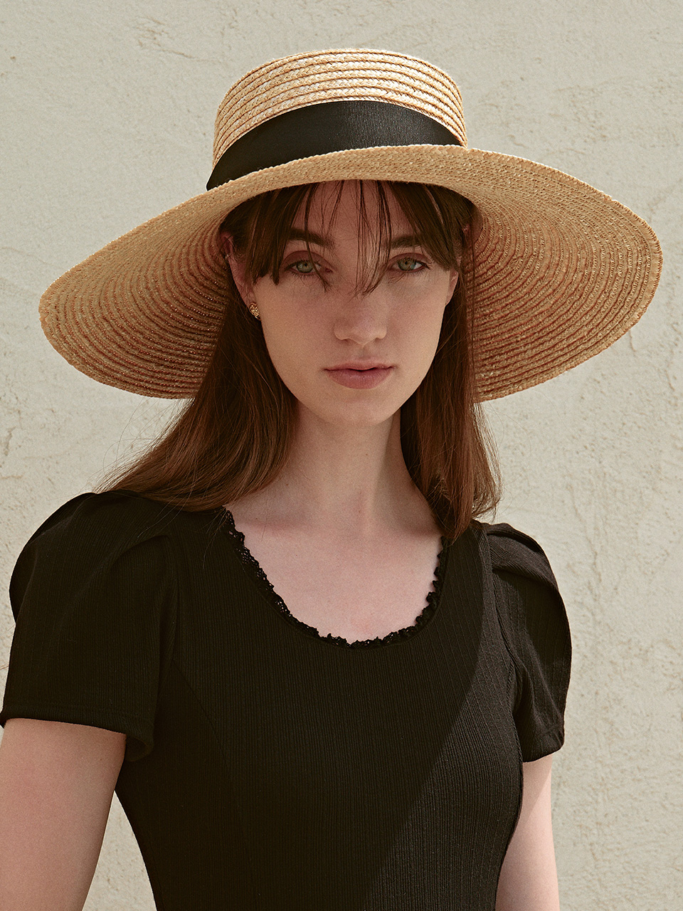 ROLA RATTAN HAT BLACK