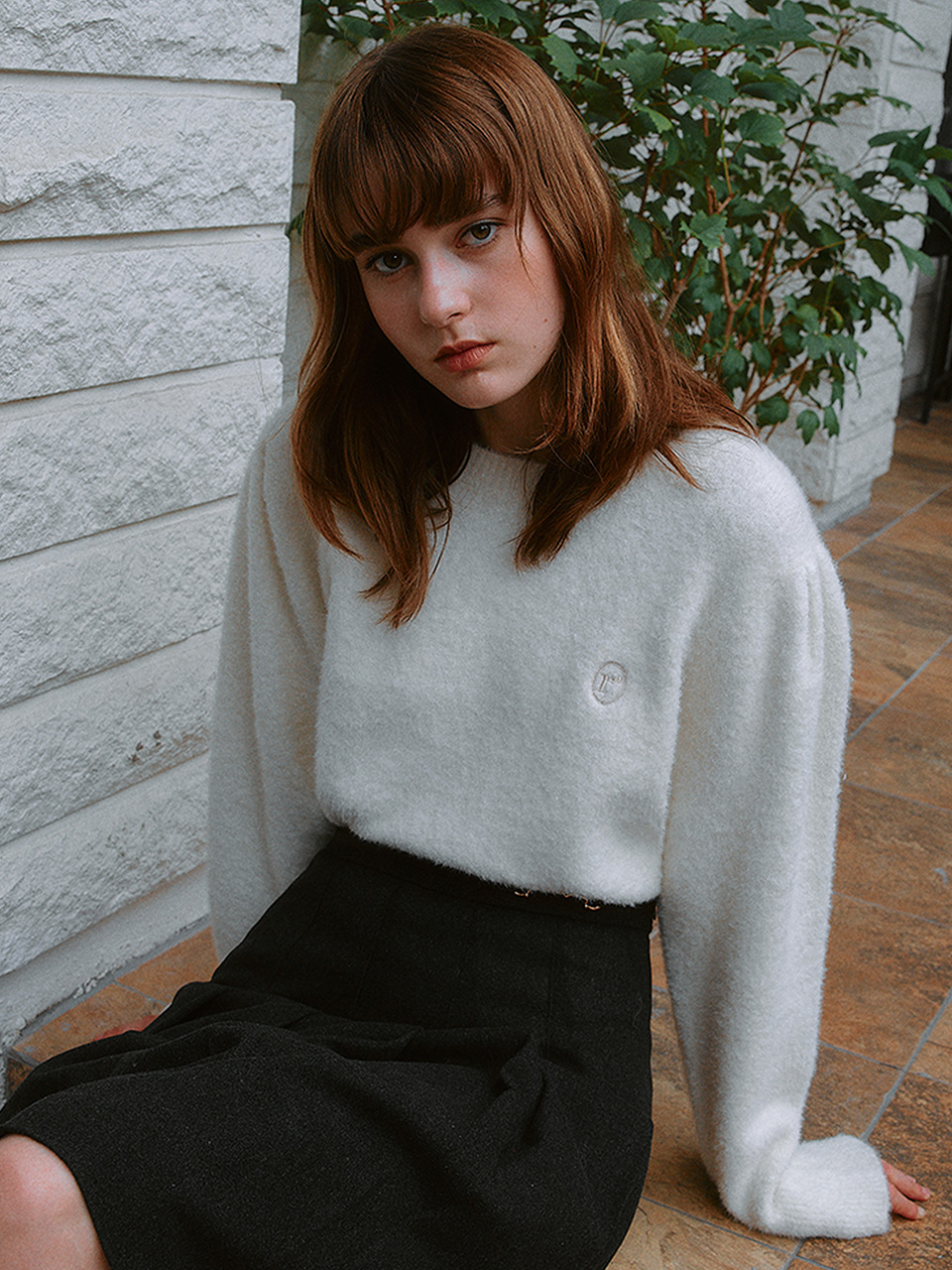 PUFF SLEEVE KNIT WHITE