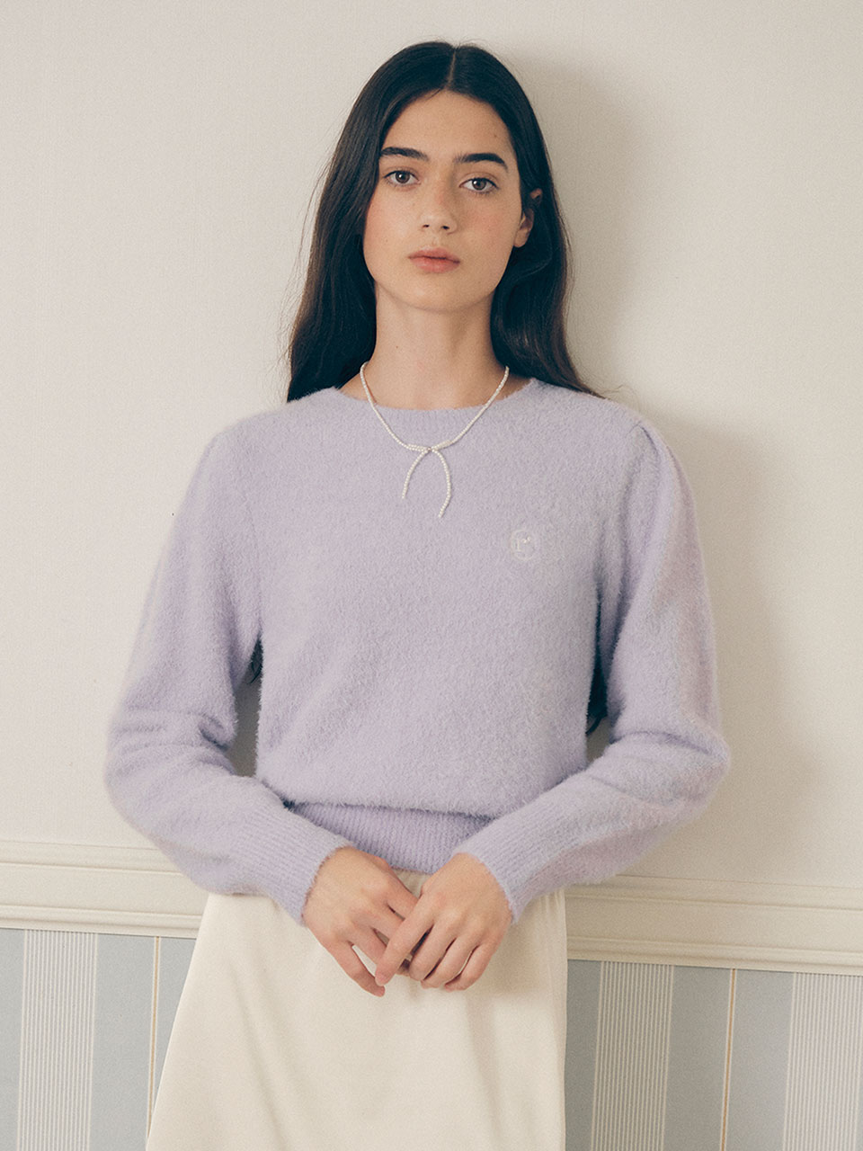 PUFF SLEEVE KNIT LAVENDER