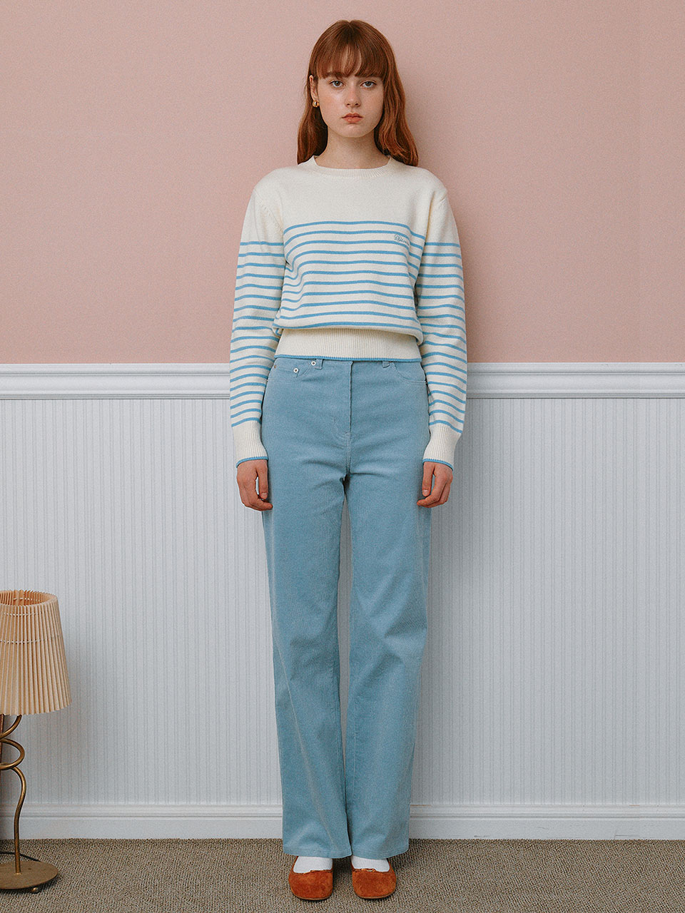 CORDUROY PANTS BLUE