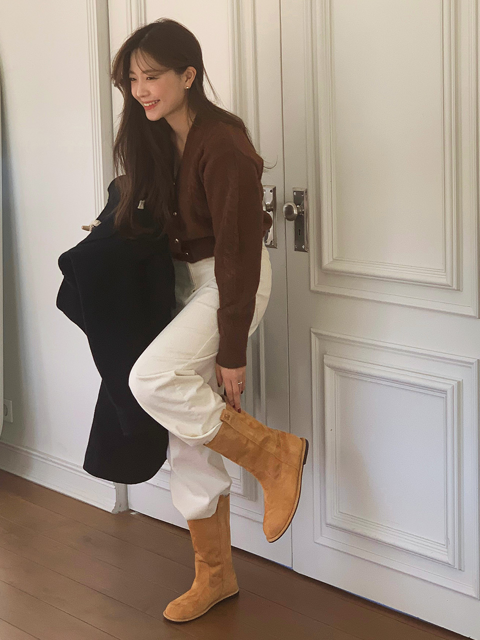 ROLAROLA X ATT SUEDE MIDDLE BOOTS CAMEL