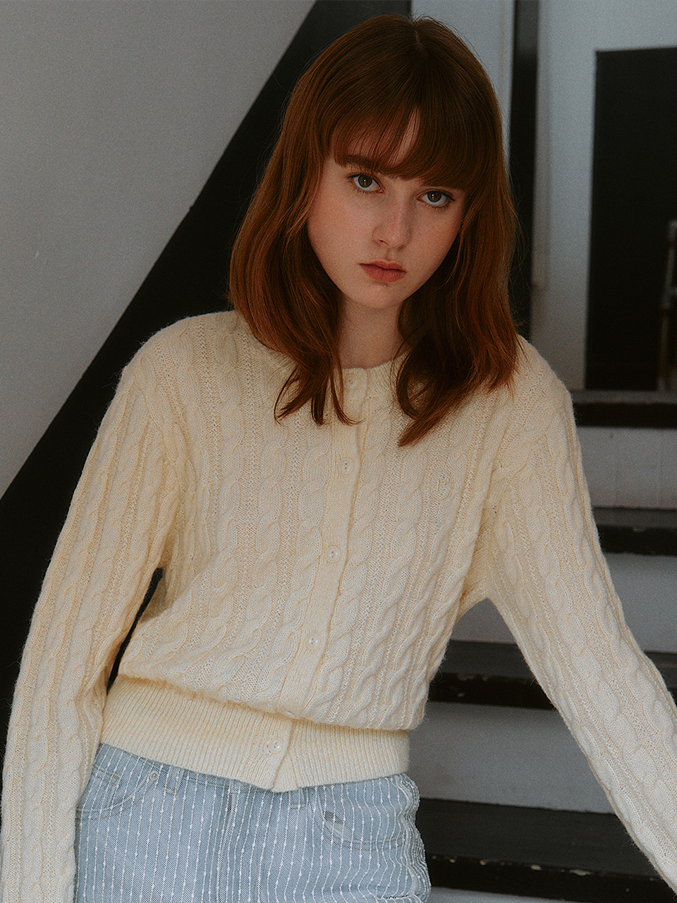 SOFT CABLE CARDIGAN IVORY