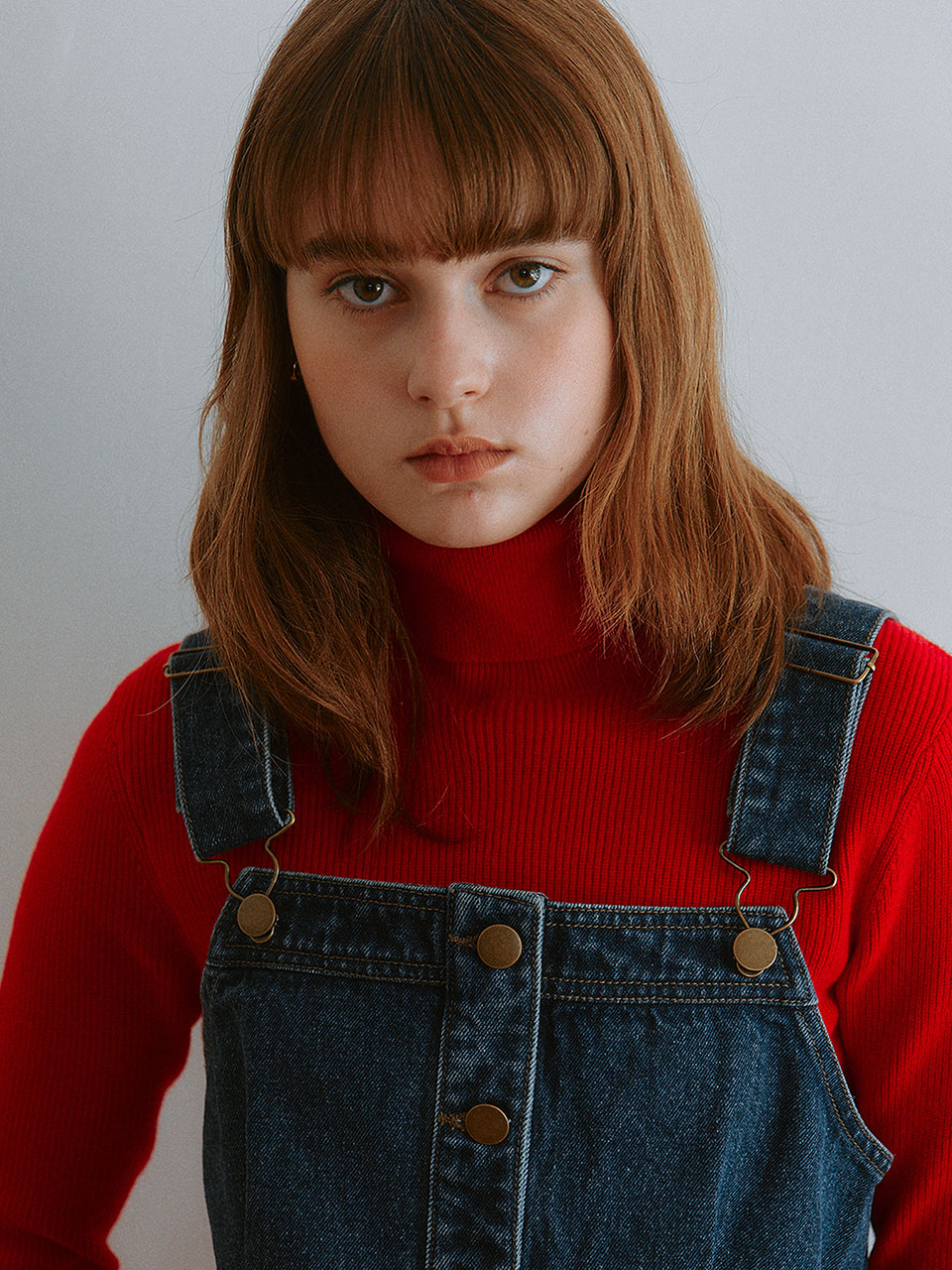 TURTLE NECK PULLOVER RED