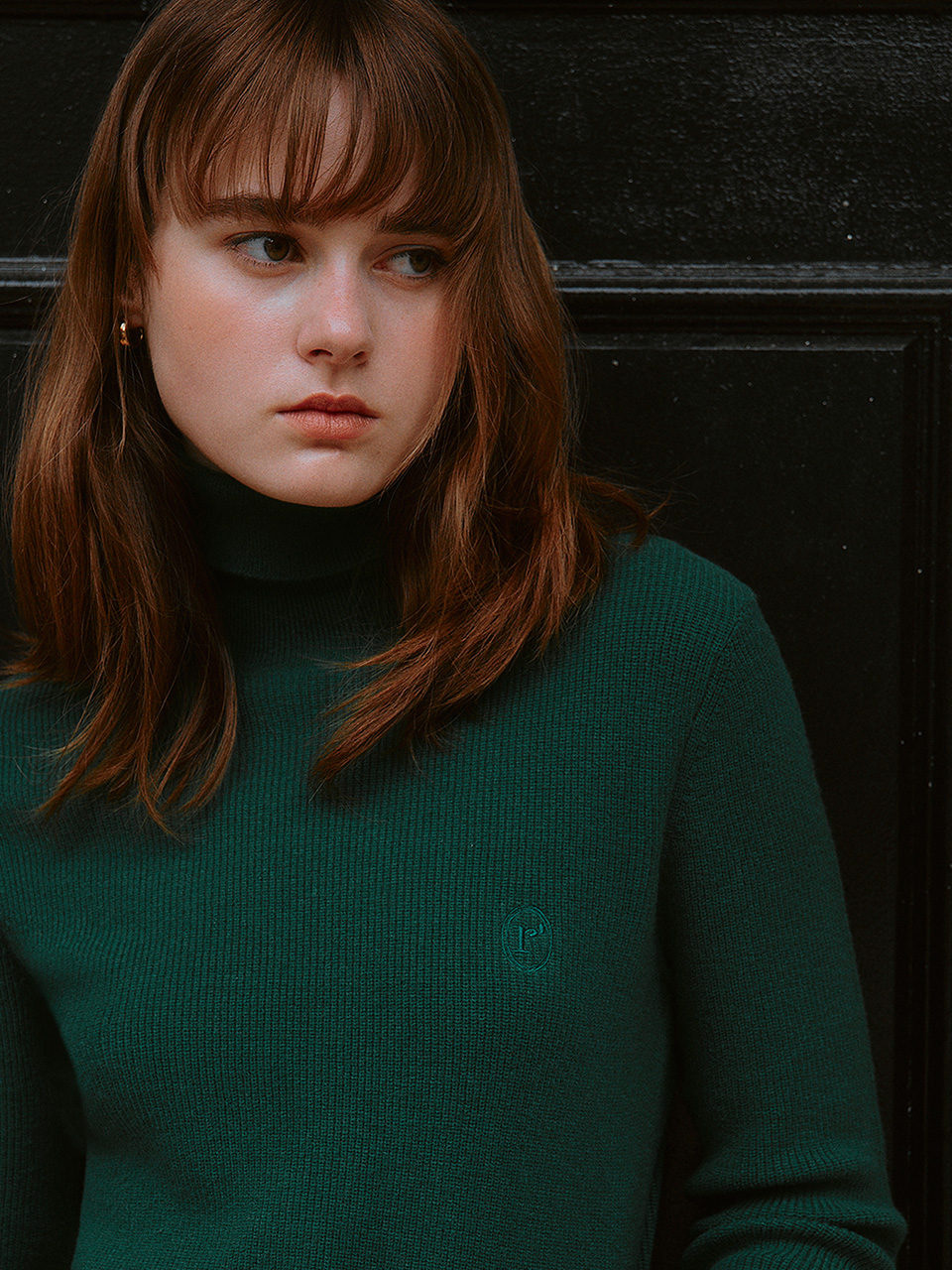 TURTLE NECK PULLOVER GREEN