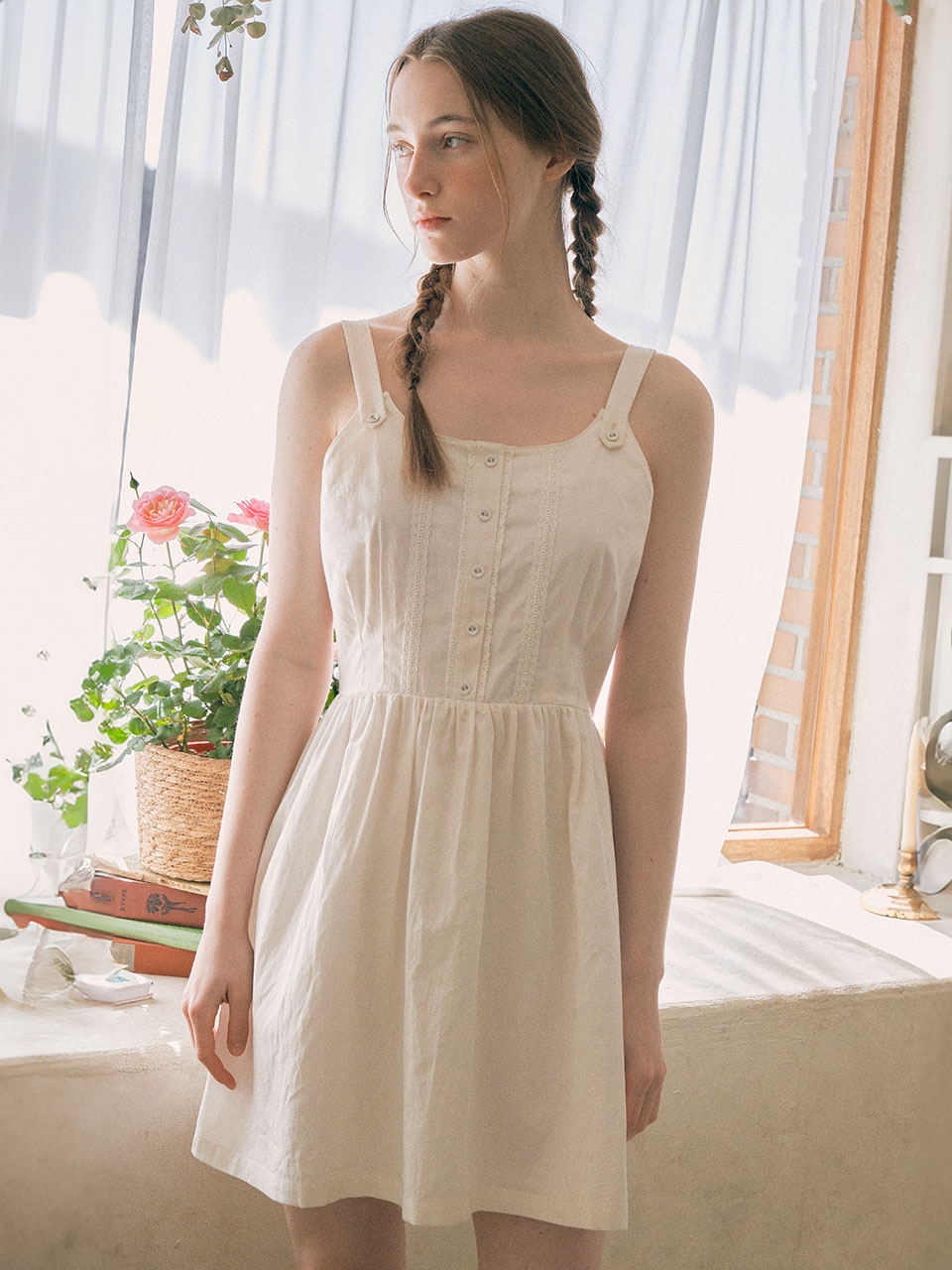 LACE BUSTIER ONEPIECE WHITE