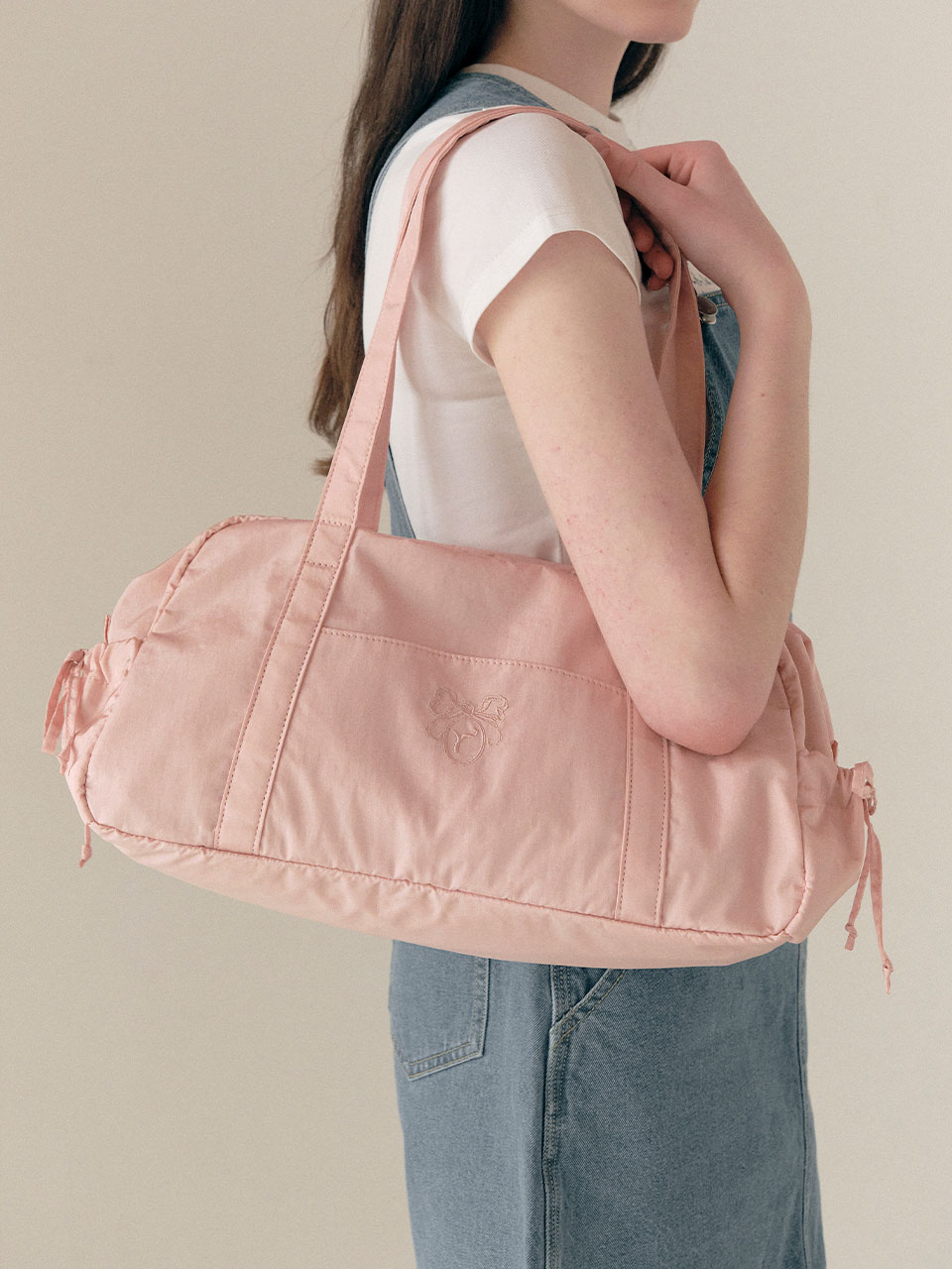 ROLA RIBBON DUFFLE BAG PINK