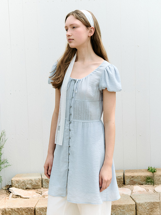 RIBBON LACE MINI ONEPIECE SKY