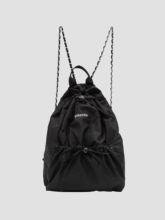 NYLON CHAIN BACKPACK BLACK