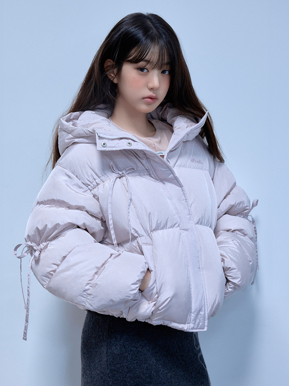 RIBBON DOWN SHORT PADDING LAVENDER