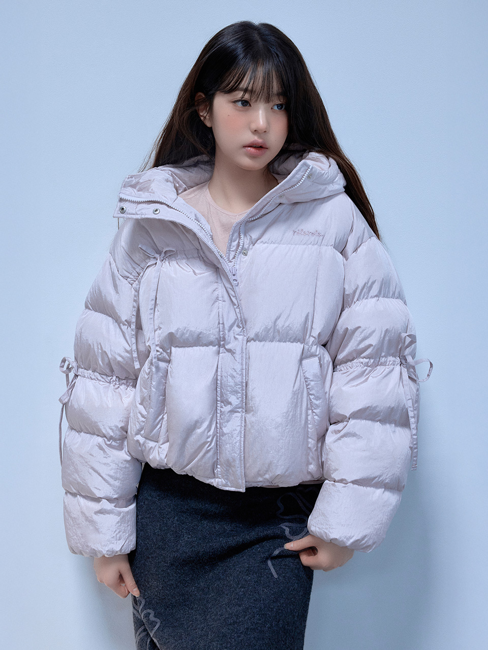 RIBBON DOWN SHORT PADDING LAVENDER